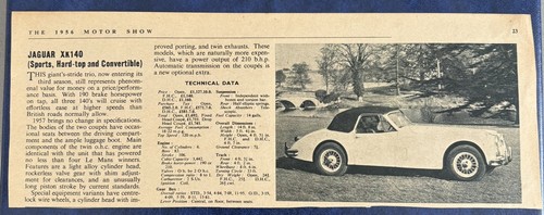 Car advert 1956 jaguar xk140 - advert,