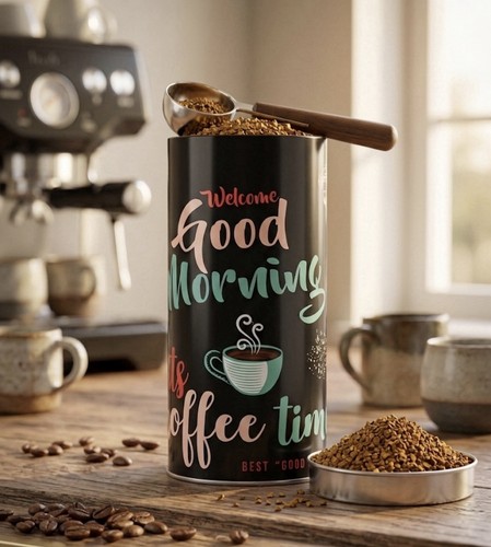 Coffee storage tin - coffee,
