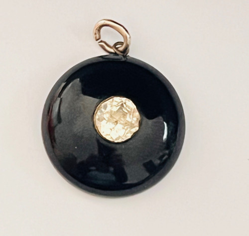 Antique whitby jet pendant - antique,
