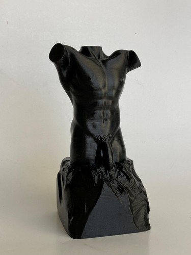 Male torso sculpture black - torso,
