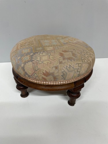 Vintage round footstool - ,