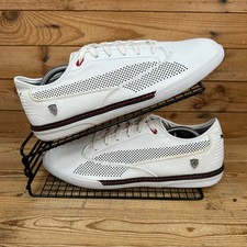 Puma Trainers Mens Size UK 9.5 Novellino Scuderia Ferrari White Racing F1 Shoes