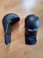 Blitz Karate Gloves (Black, Minor Wear But Good Condition)