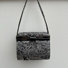 Topshop Black & Silver Brocade