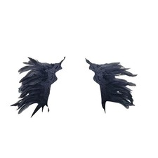 Feather Cape Shawl Black Lace