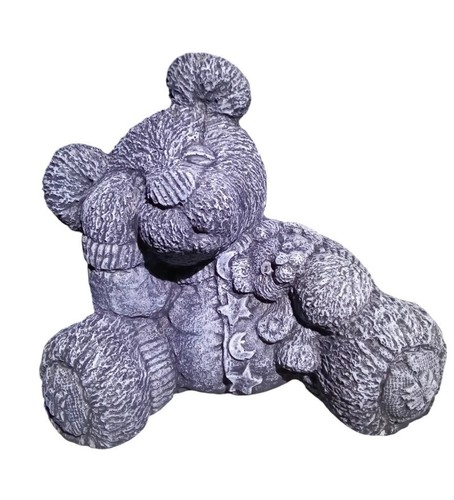 Large stone teddy - stone, garden