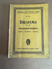Brahms Clarinet Quintet Op. 115 sheet music Eulenberg Pocket Score