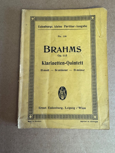 Brahms clarinet quintet - brahms,