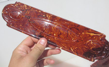 Vintage Plastic Finger Plate Push Door Handle Faux Tortoiseshell - £10each