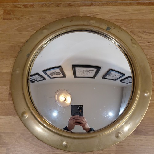 Antique brass convex - brass, mirror