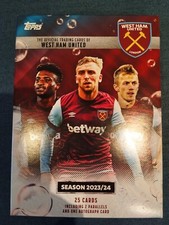 TOPPS WEST HAM TEAM SET 2023-2024 BASE  CARDS