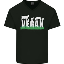 Vegan Field Mens V-Neck Cotton