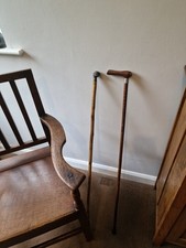 Vintage Hazelwood Walking Sticks Bronze Phaseant Handle And Fox Motif