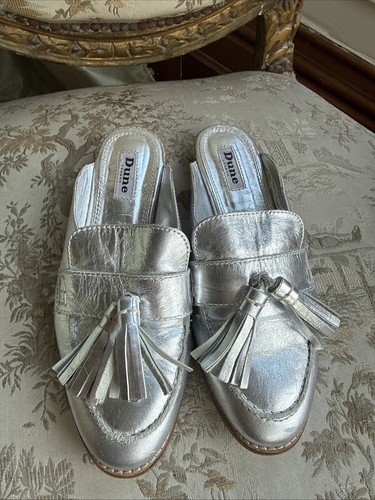 Silver leather mules dune - leather,