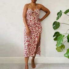 Zara Burgundy Printed Rustic