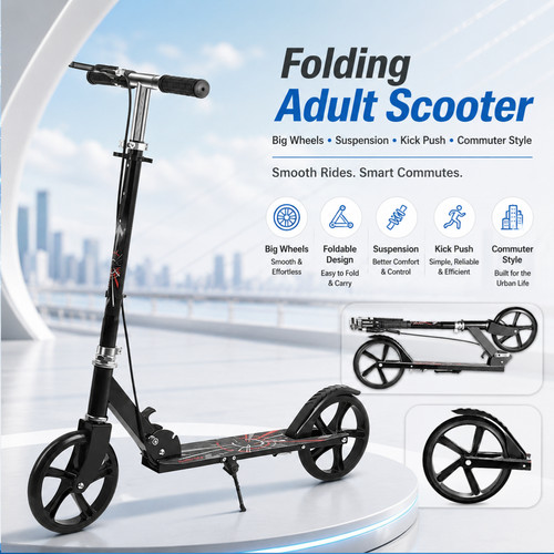 Folding adult scooter big - folding,