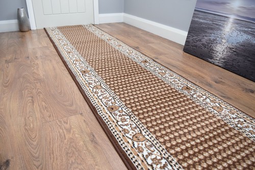 Brown long carpet runner - runner, rug