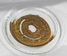 Art Glass Round Plate Gold