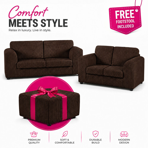 Corner sofa jumbo cord - sofa, cord,high