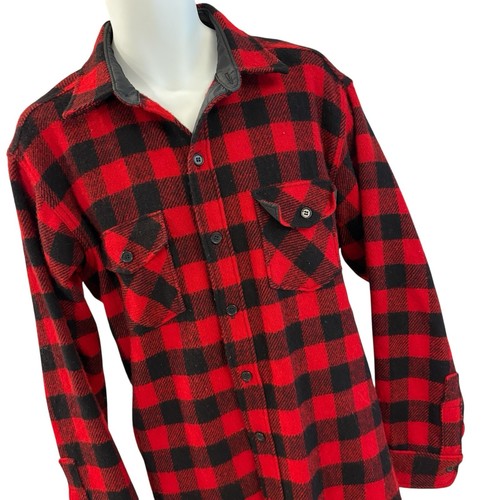 Vtg woolrich wool button - wool, up