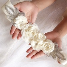 Wedding sash belt crystal
