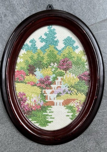 Framed glazed oval cross - framed,