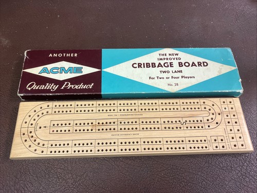 Vintage acme wooden cribbage - acme,