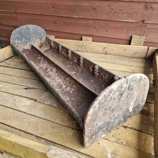 35.5" Reclaimed Double Cast Iron Pig Livestock Ground Feeding Trough Planter