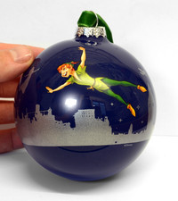 Disney PETER PAN Large Glass Bauble Hanging Decoration. Xmas / Christmas Decor