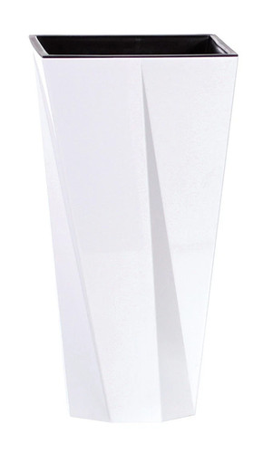 Slim tall plant pot white - plant,