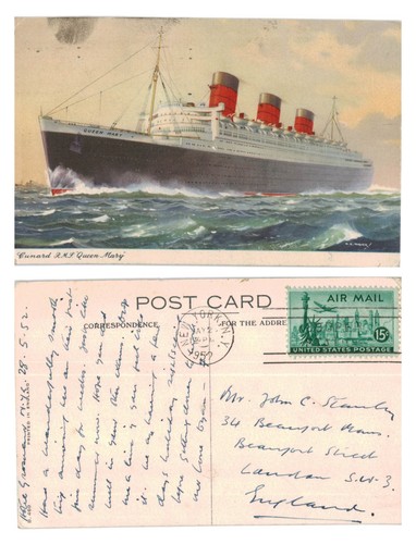 Vintage postcard cunard - vintage,