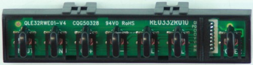 Button buttons side av - tv,
