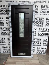 NEW EXTERNAL BLACK SOLID CORE COMPOSITE DOOR 900x2050mm *1861