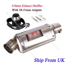 Universal 51mm Exhaust Muffler Pipe Motorcycle Tail Escape Slip On 310mm System