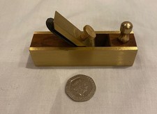Mini Brass & Wood Block Plane – Vintage Style Collectible / Model Maker’s Tool