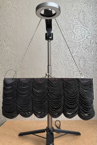 New dune looped black beaded - looped,