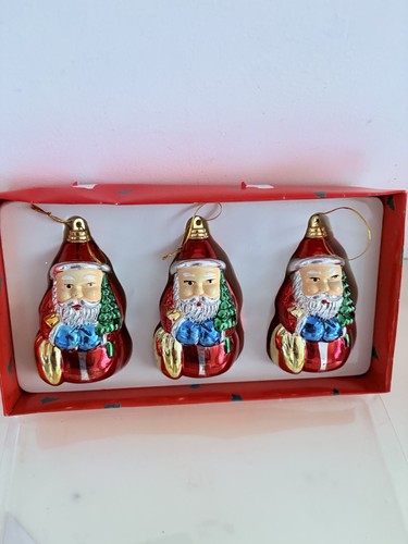 3pc metallic santa - 3pc,