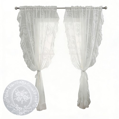 Lace floral sheer - sheer, 2