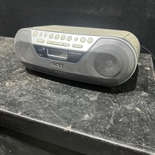 SONY CFD-S05 CD, Radio, Cassette Recorder Portable Boombox TESTED & WORKING Cs10