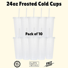 24oz Cold Cups with Lid &