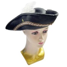 Pirate Hat Vintage for Adults Comfortable Dress up Buccaneer Tricorn Hat for