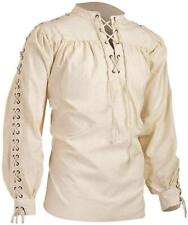 Victorian Medieval Ruffled Blouse Top Shirts UK Men's Steampunk Vintage Gothic