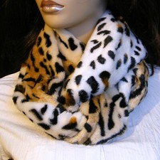 Ladies Winter Scarf - Warm Soft Thick Faux Fur Double Loops Snood Neck Wrap