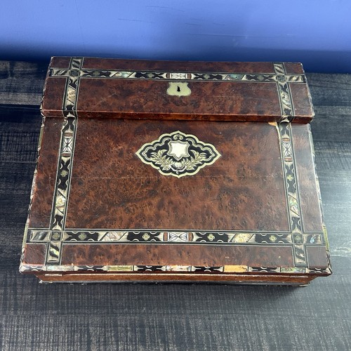 Antique writers lap - antique, burl