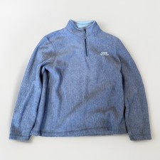 WEIRD FISH- Waffle Macaroni Blue 1/4 Zip Pull Over Jumper Surfer Medium