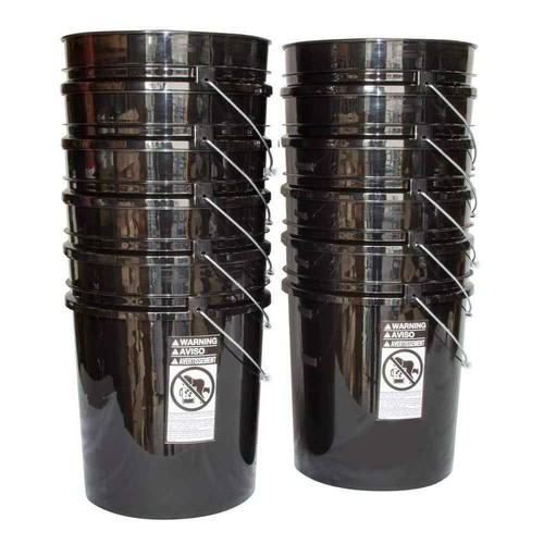 Black pail gallon pack - black,