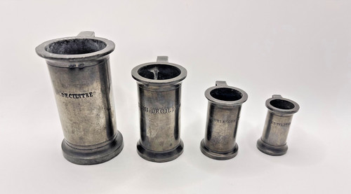 Set antique french pewter - antique,