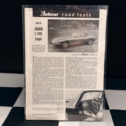 Jaguar type coupe - e-type, autocar