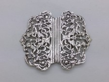 Victorian 1897 Sterling Silver Art Nouveau Nurses Belt Buckle Hallmarked Chester