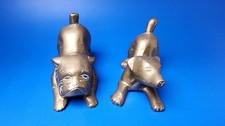 Vintage Solid Brass Dogs